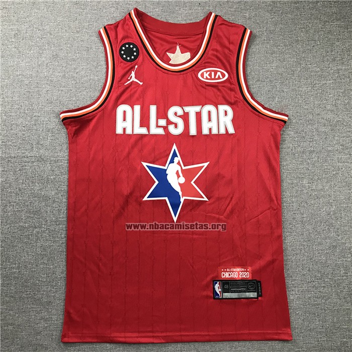 Camiseta All Star 2020 Milwaukee Bucks Giannis Antetokounmpo NO 24 Rojo